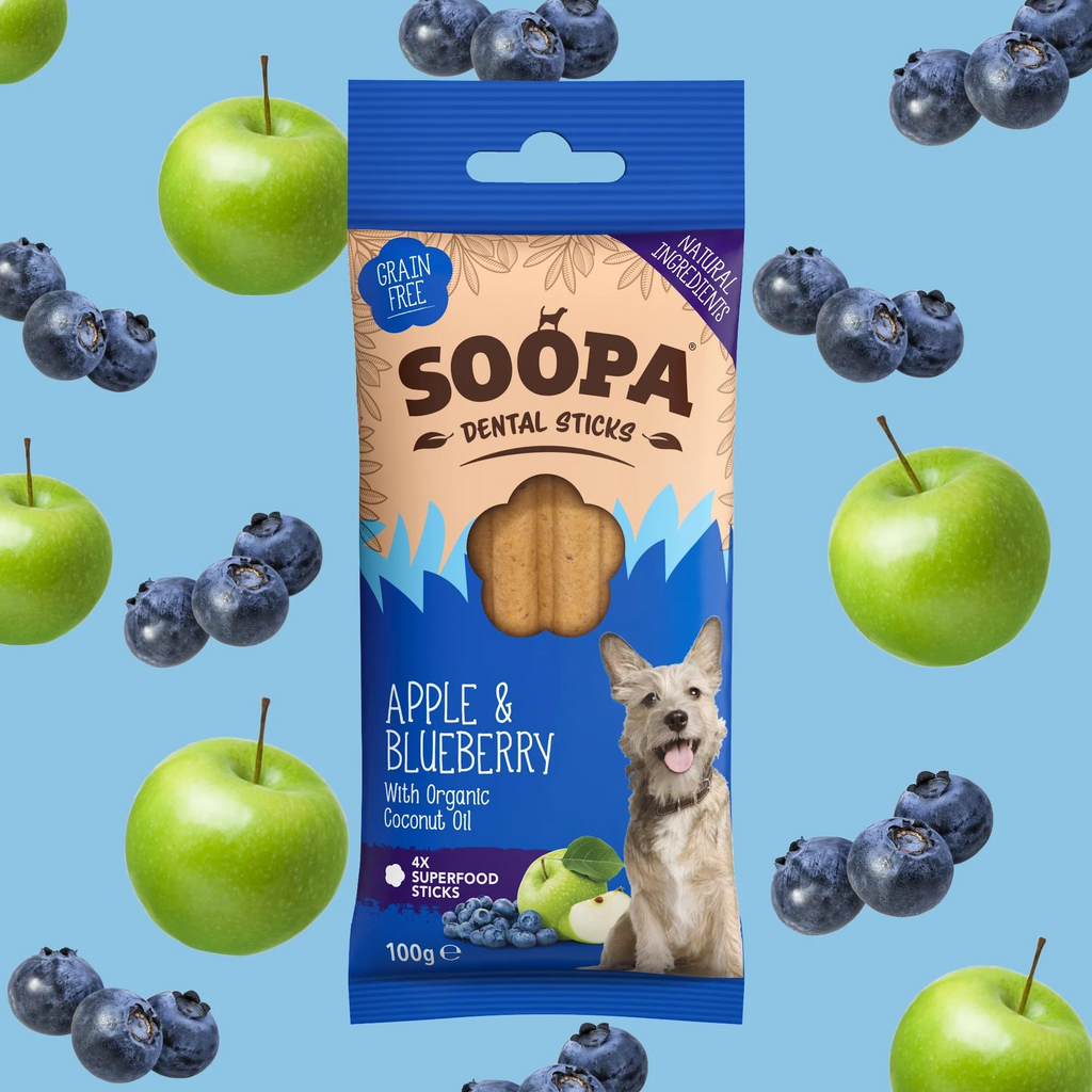 Apple & Blueberry Dental Sticks - Dog Treats