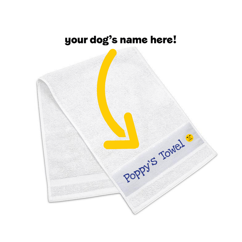 Your Dogs Name Towel' Personalised Dog Towel